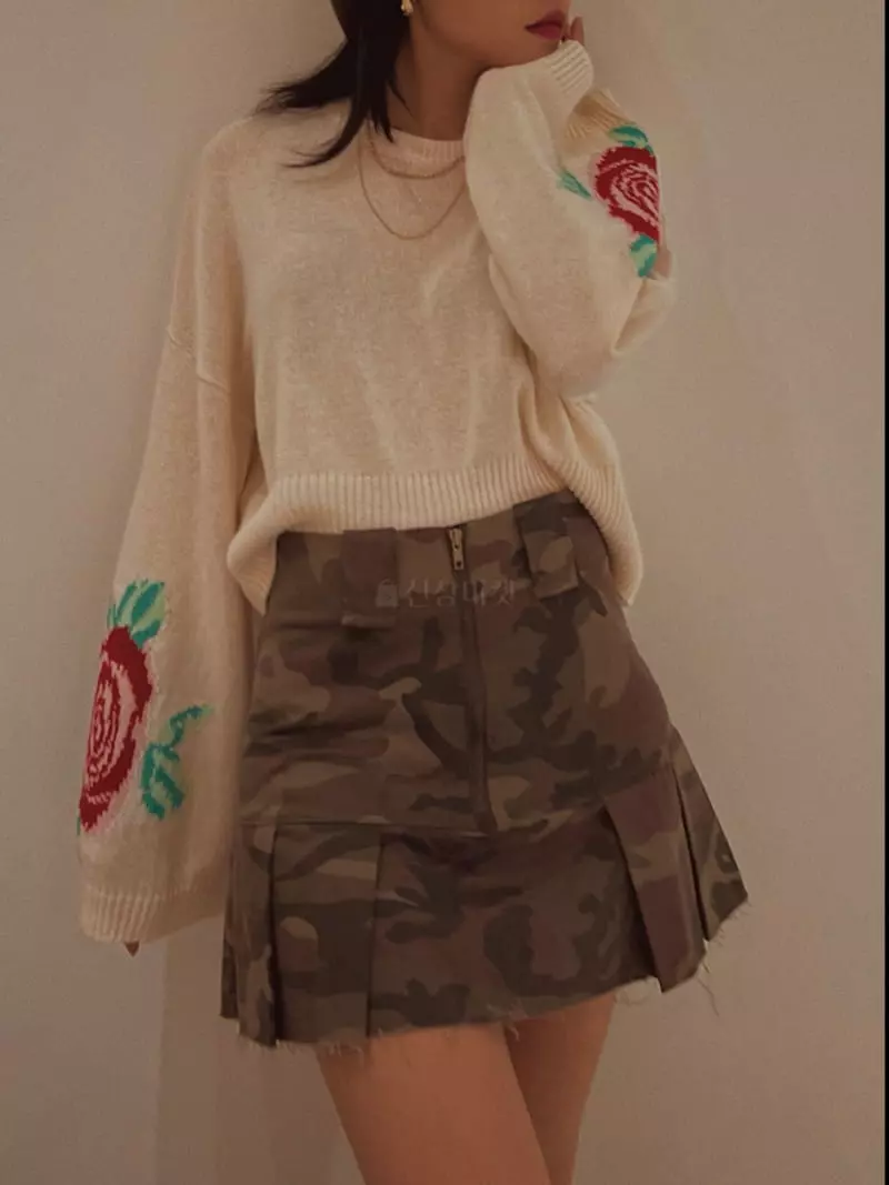 Fabric Seoul - Korean Women Fashion - #momslook - Rose Intasha Knit Tee - 6