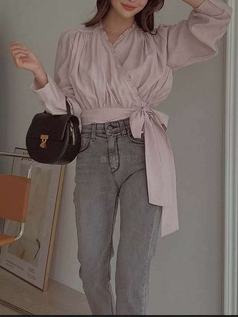 Fabric Seoul - Korean Women Fashion - #momslook - Wrap Muse Blouse - 8