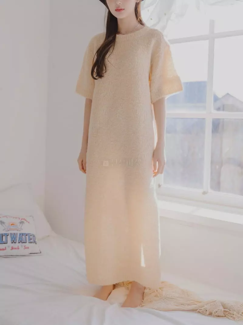 Fabric Seoul - Korean Women Fashion - #momslook - Pompom Knit One-piece - 3