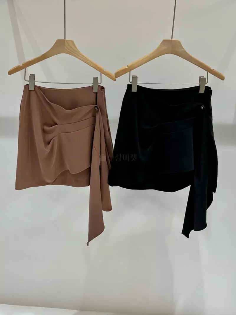 Fabric Seoul - Korean Women Fashion - #momslook - Unbal Button Wrap Skirt - 10