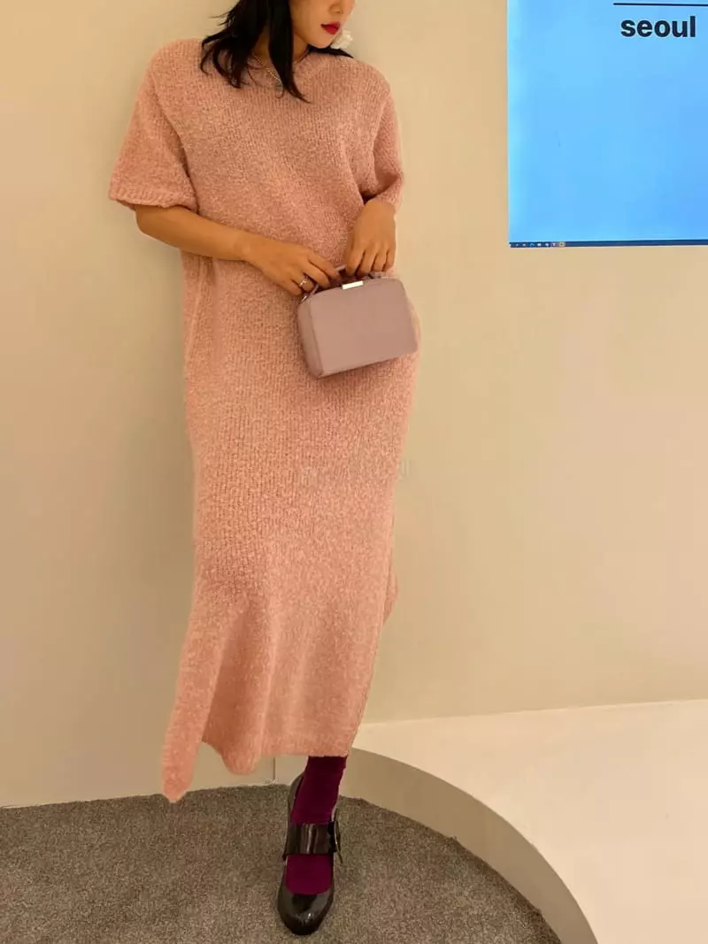 Fabric Seoul - Korean Women Fashion - #pursuepretty - Pompom Knit One-piece - 8