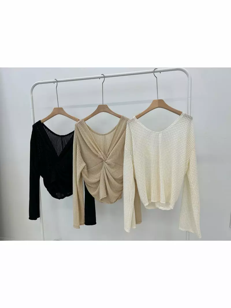 Fabric Seoul - Korean Women Fashion - #romanticstyle - Twist Embo Blouse - 10