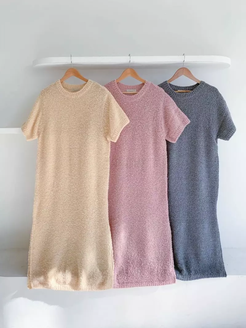 Fabric Seoul - Korean Women Fashion - #romanticstyle - Pompom Knit One-piece - 10