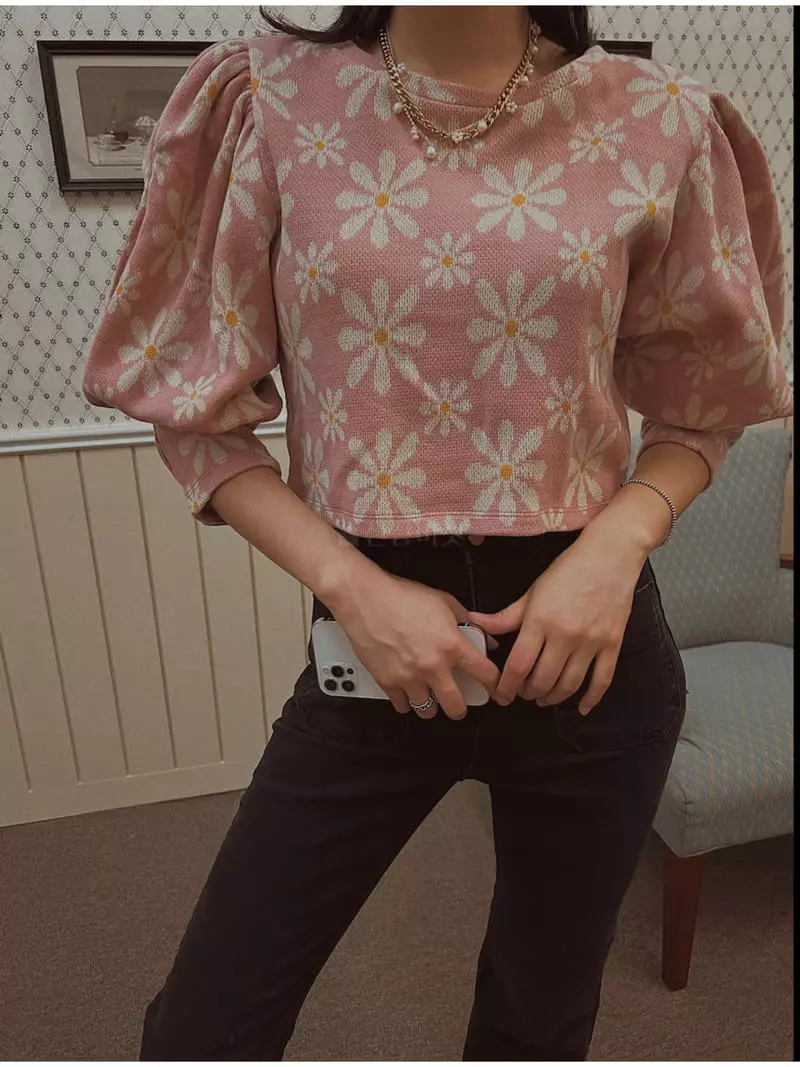 Fabric Seoul - Korean Women Fashion - #romanticstyle - Cosmos Puff Blouse - 6