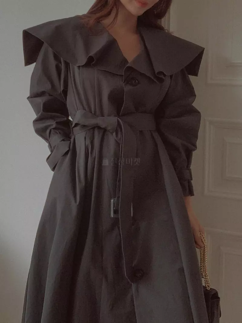 Fabric Seoul - Korean Women Fashion - #shopsmall - Cape Trench Coat - 6