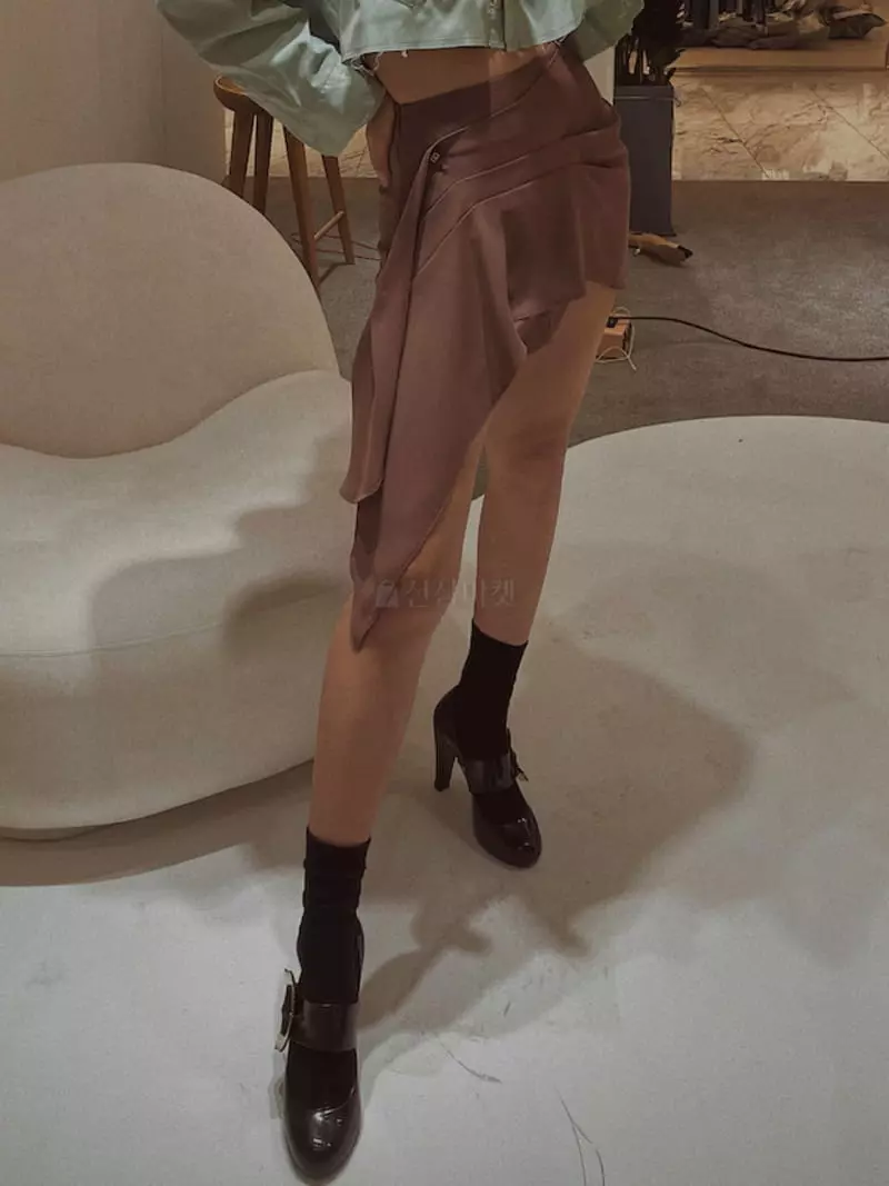 Fabric Seoul - Korean Women Fashion - #shopsmall - Unbal Button Wrap Skirt