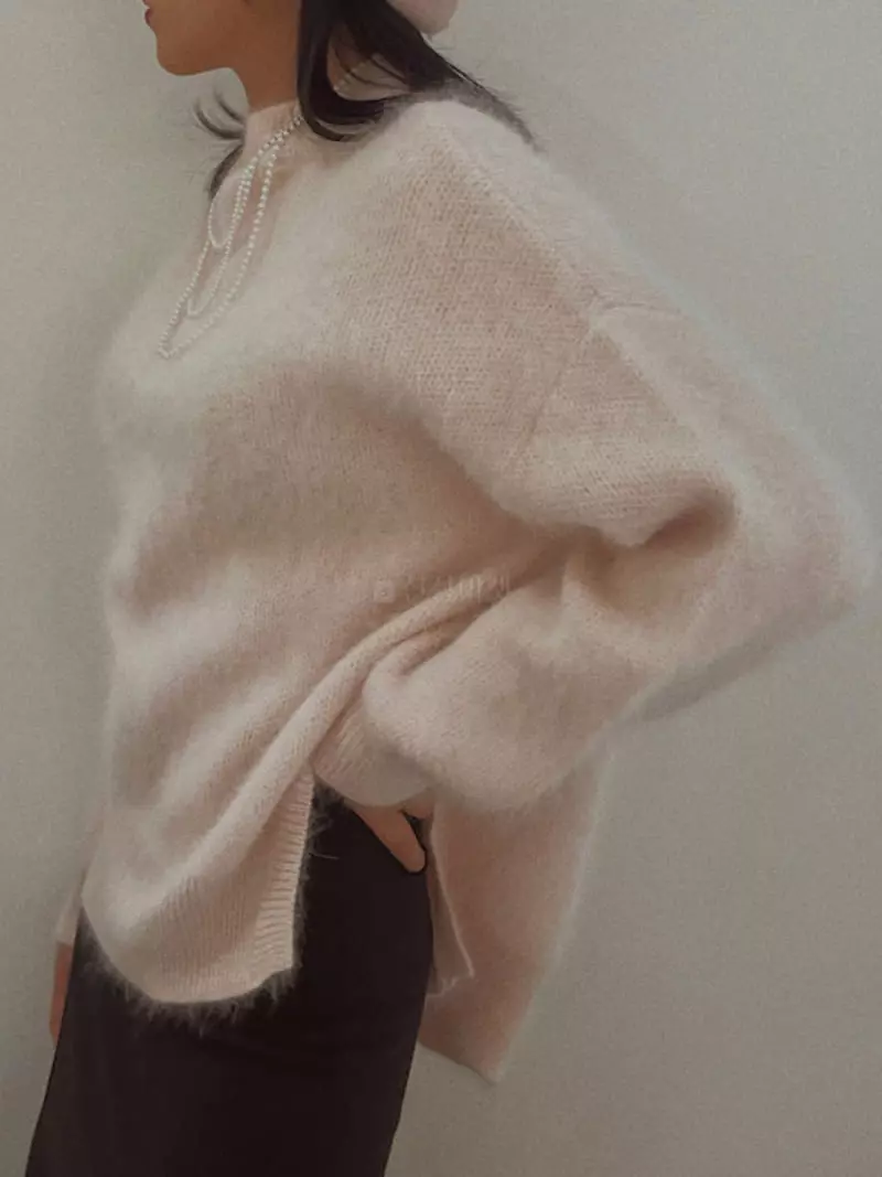 Fabric Seoul - Korean Women Fashion - #thatsdarling - Angora Merry Knit Tee