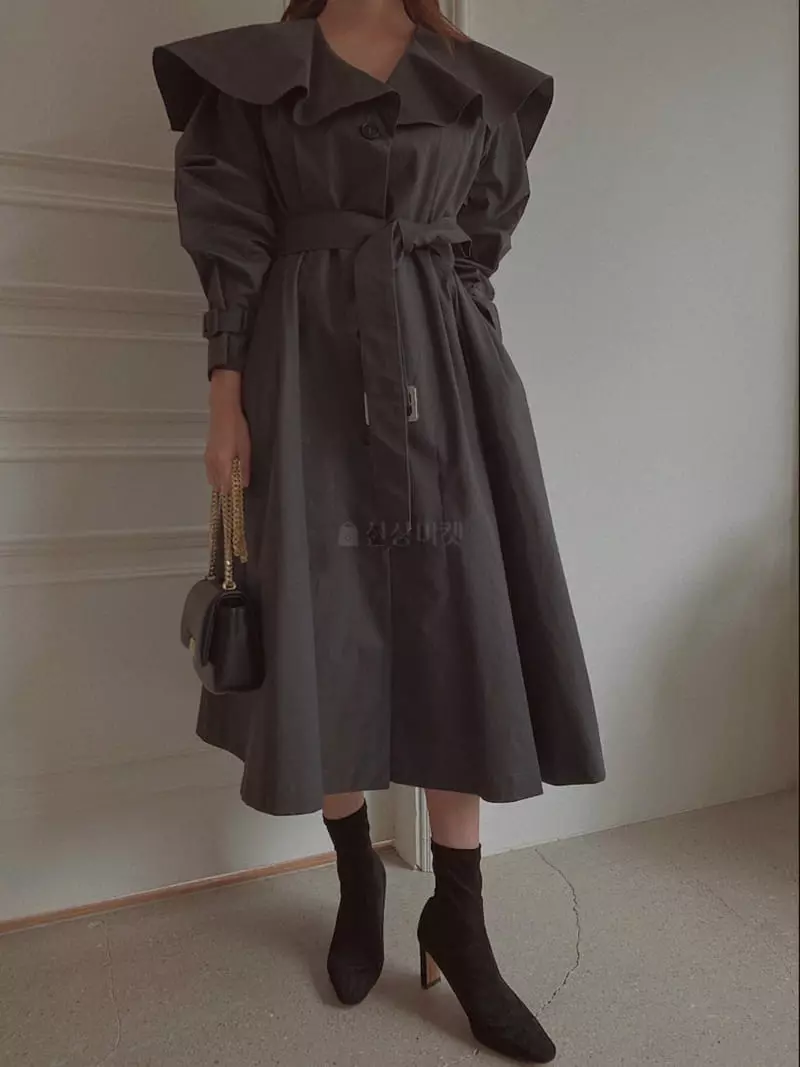Fabric Seoul - Korean Women Fashion - #thelittlethings - Cape Trench Coat - 8
