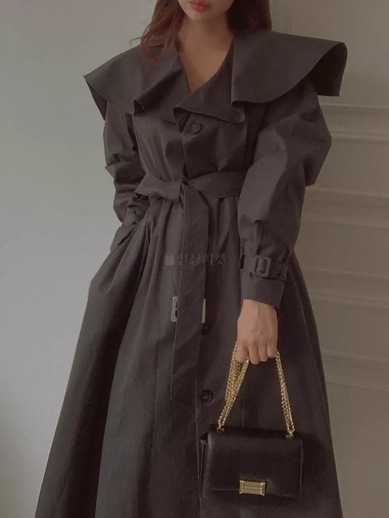 Fabric Seoul - Korean Women Fashion - #vintageinspired - Cape Trench Coat