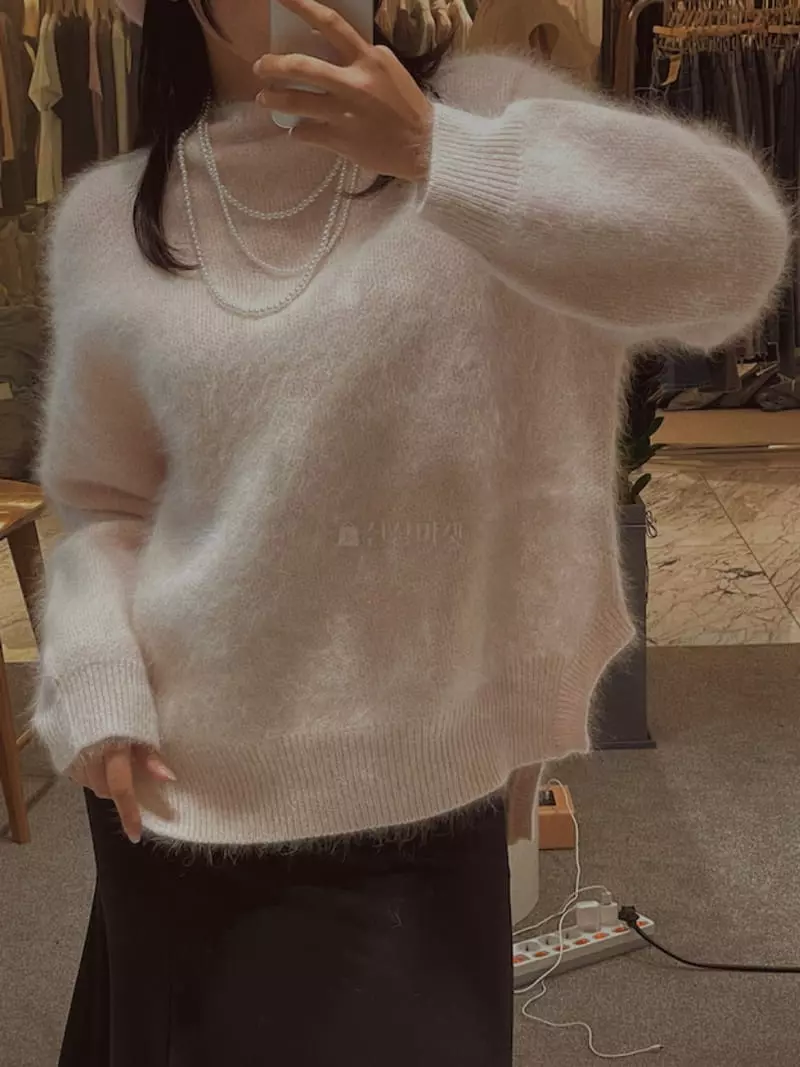 Fabric Seoul - Korean Women Fashion - #womensfashion - Angora Merry Knit Tee - 6