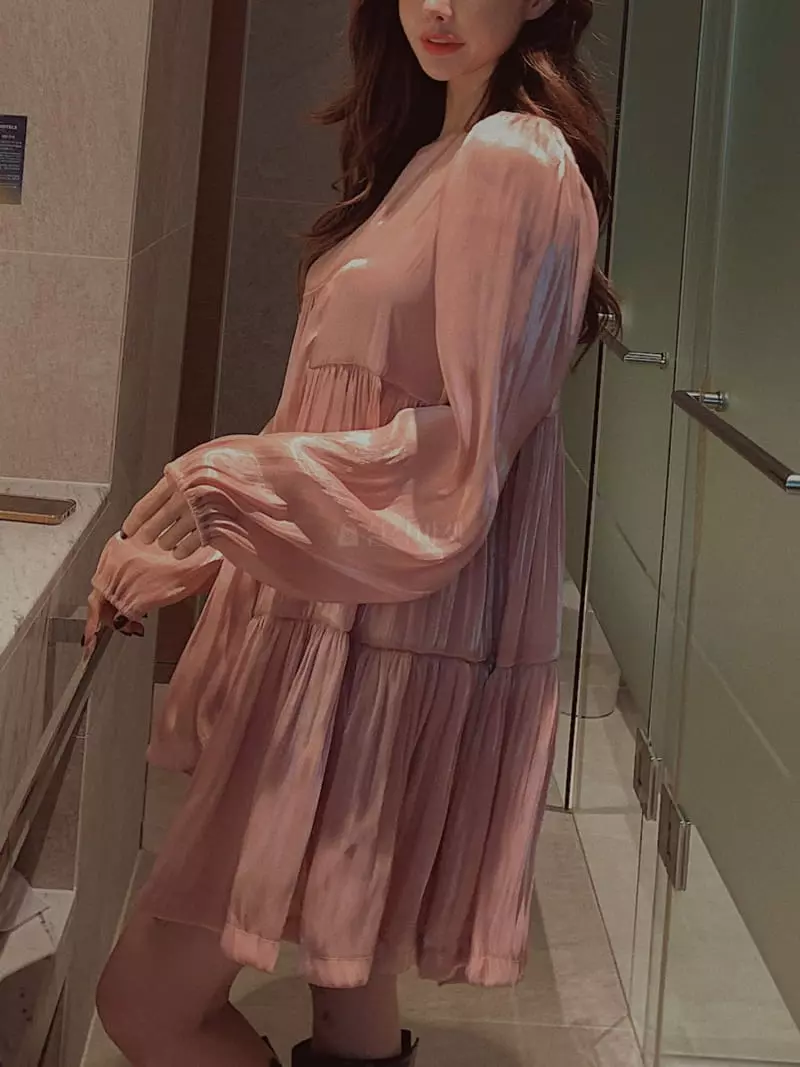 Fabric Seoul - Korean Women Fashion - #womensfashion - Metal Cancan One-piece - 12