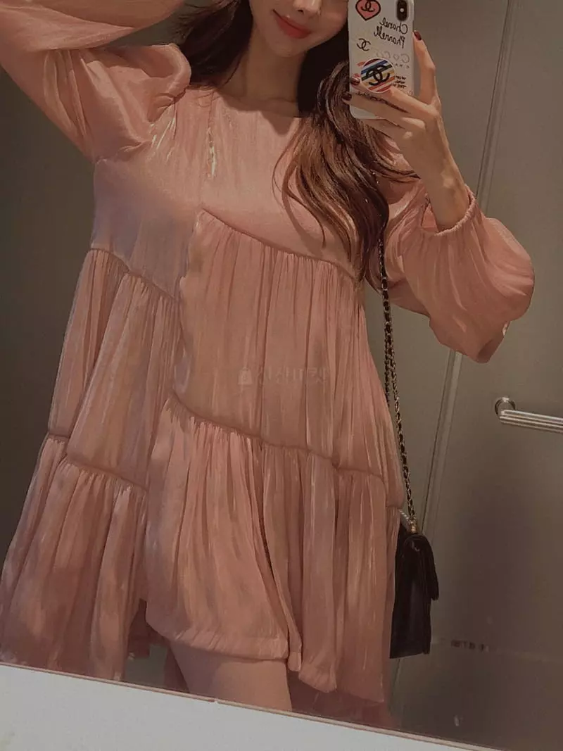 Fabric Seoul - Korean Women Fashion - #womensfashion - Metal Cancan One-piece - 6