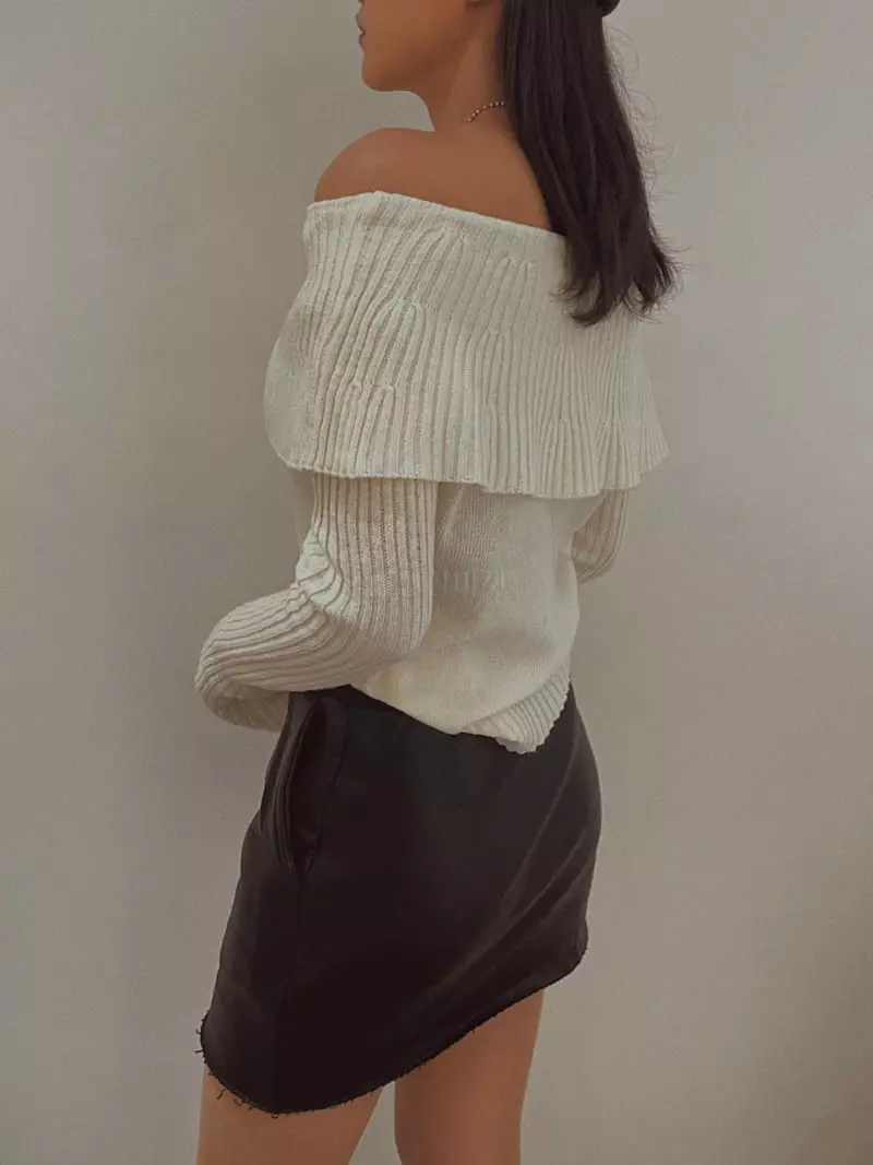 Fabric Seoul - Korean Women Fashion - #womensfashion - Leeds Cape Knit Tee