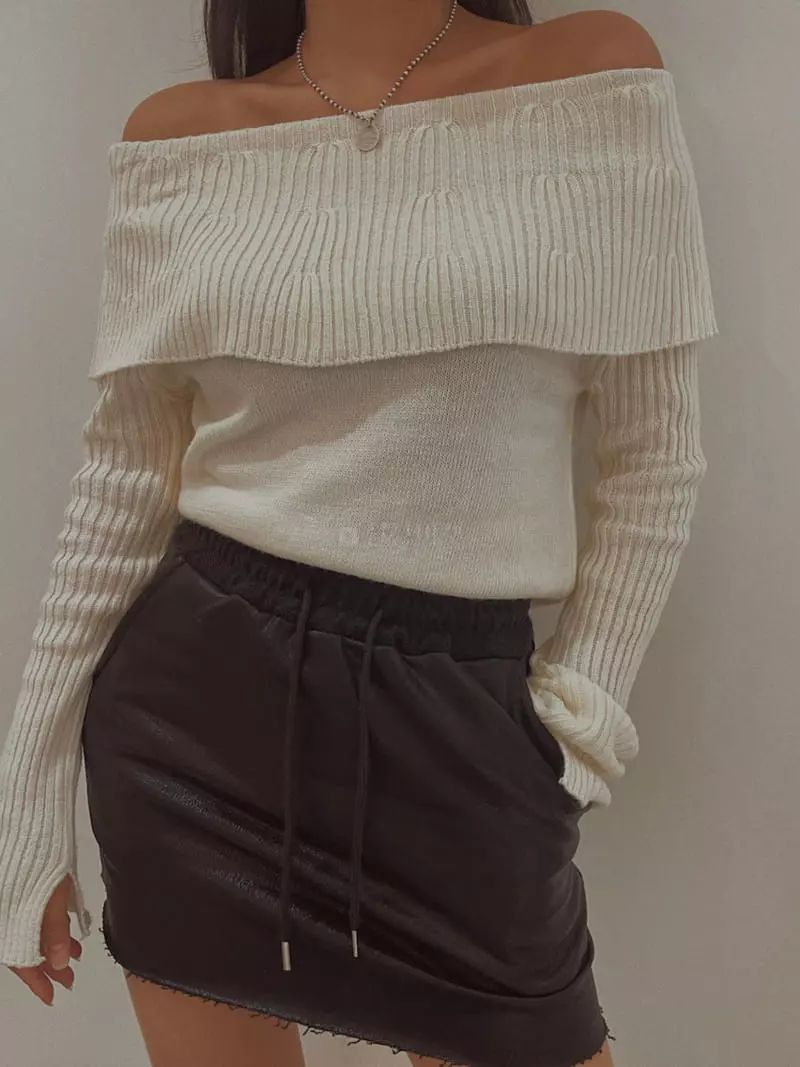 Fabric Seoul - Korean Women Fashion - #womensfashion - Leeds Cape Knit Tee - 3