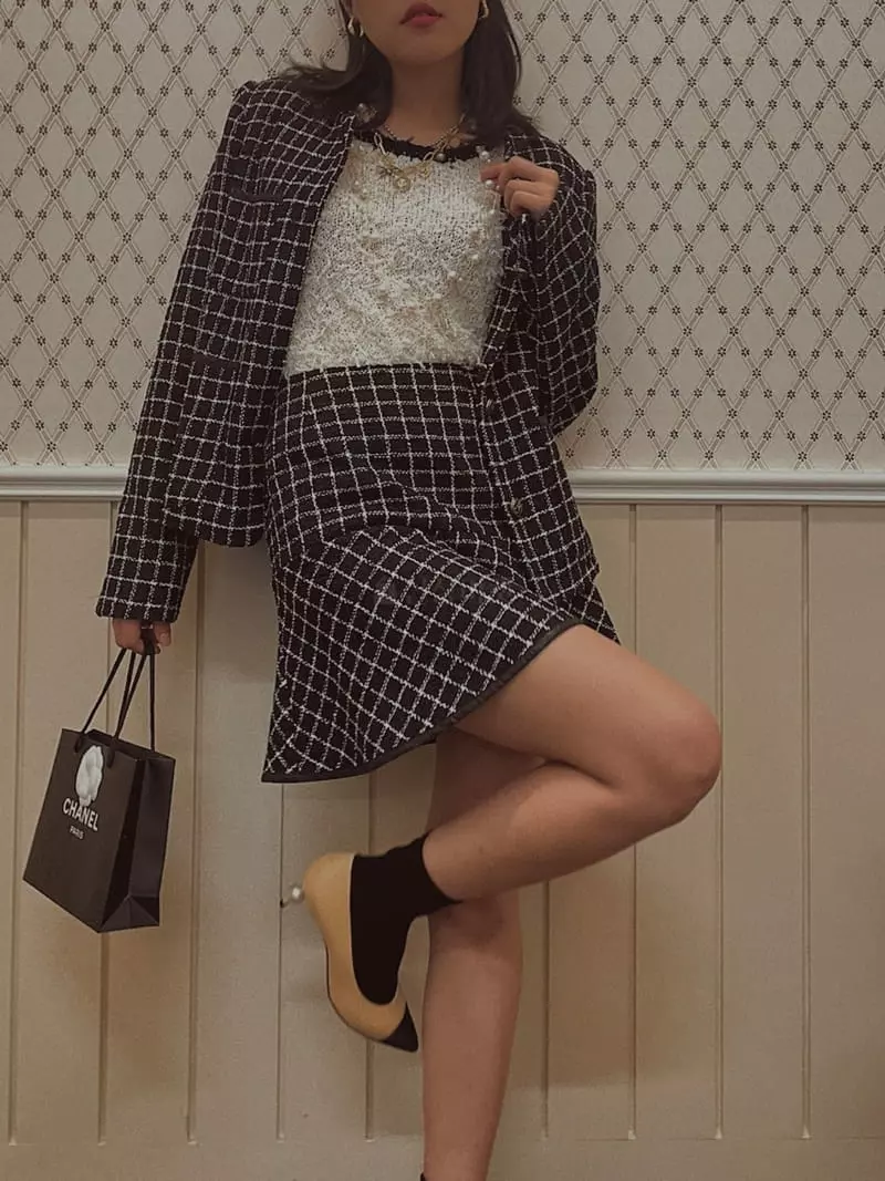 Fabric Seoul - Korean Women Fashion - #womensfashion - Roy Twid Set - 10