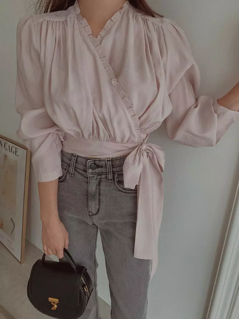 Fabric Seoul - Korean Women Fashion - #womensfashion - Wrap Muse Blouse