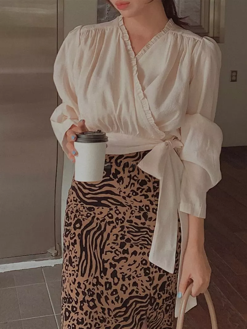 Fabric Seoul - Korean Women Fashion - #womensfashion - Wrap Muse Blouse - 3