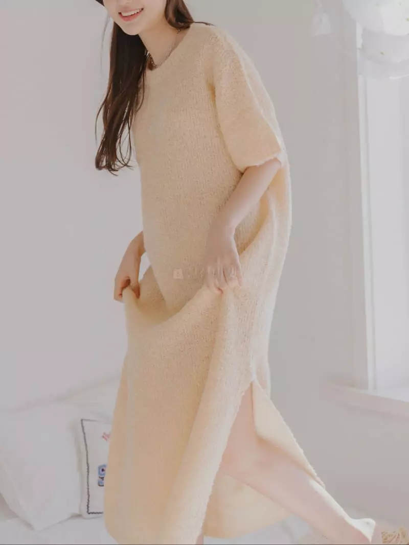 Fabric Seoul - Korean Women Fashion - #womensfashion - Pompom Knit One-piece - 5