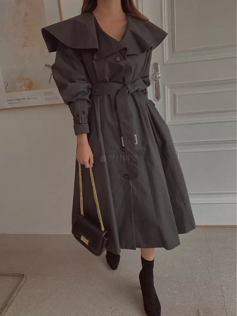 Fabric Seoul - Korean Women Fashion - #womensfashion - Cape Trench Coat - 10