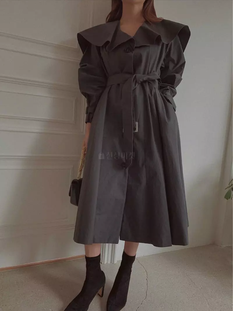 Fabric Seoul - Korean Women Fashion - #womensfashion - Cape Trench Coat - 12