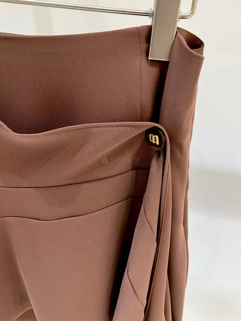 Fabric Seoul - Korean Women Fashion - #womensfashion - Unbal Button Wrap Skirt - 9