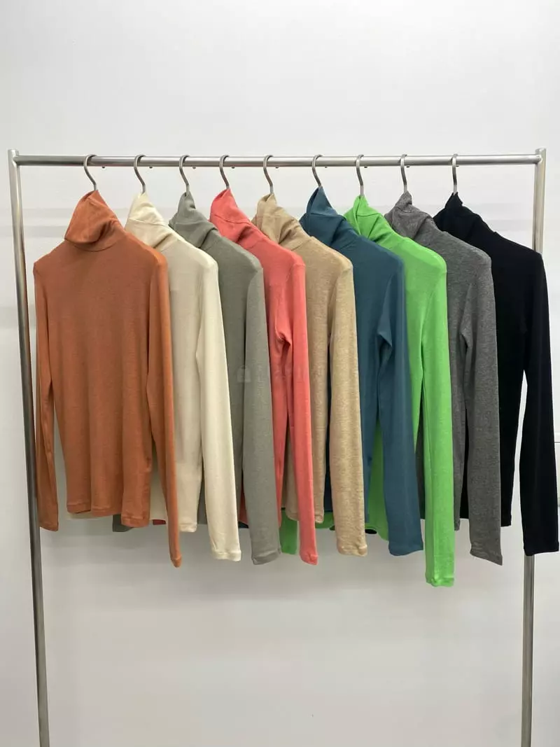 Fave - Korean Women Fashion - #womensfashion - Color Turtleneck Tee