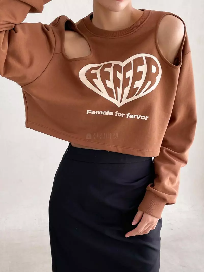 Feffer - Korean Women Fashion - #momslook - Hear Sweatshirt - 8