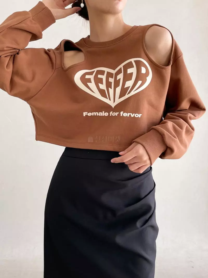 Feffer - Korean Women Fashion - #restrostyle - Hear Sweatshirt - 4