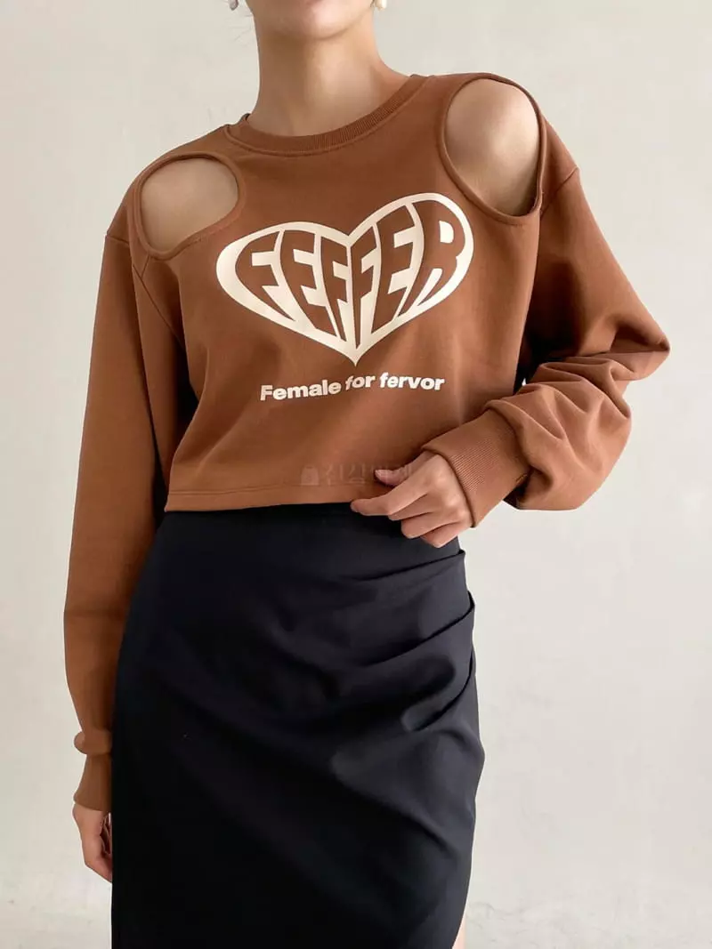 Feffer - Korean Women Fashion - #shopsmall - Hear Sweatshirt - 5