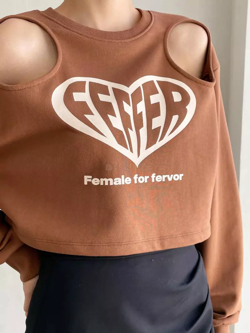 Feffer - Korean Women Fashion - #thatsdarling - Hear Sweatshirt - 6
