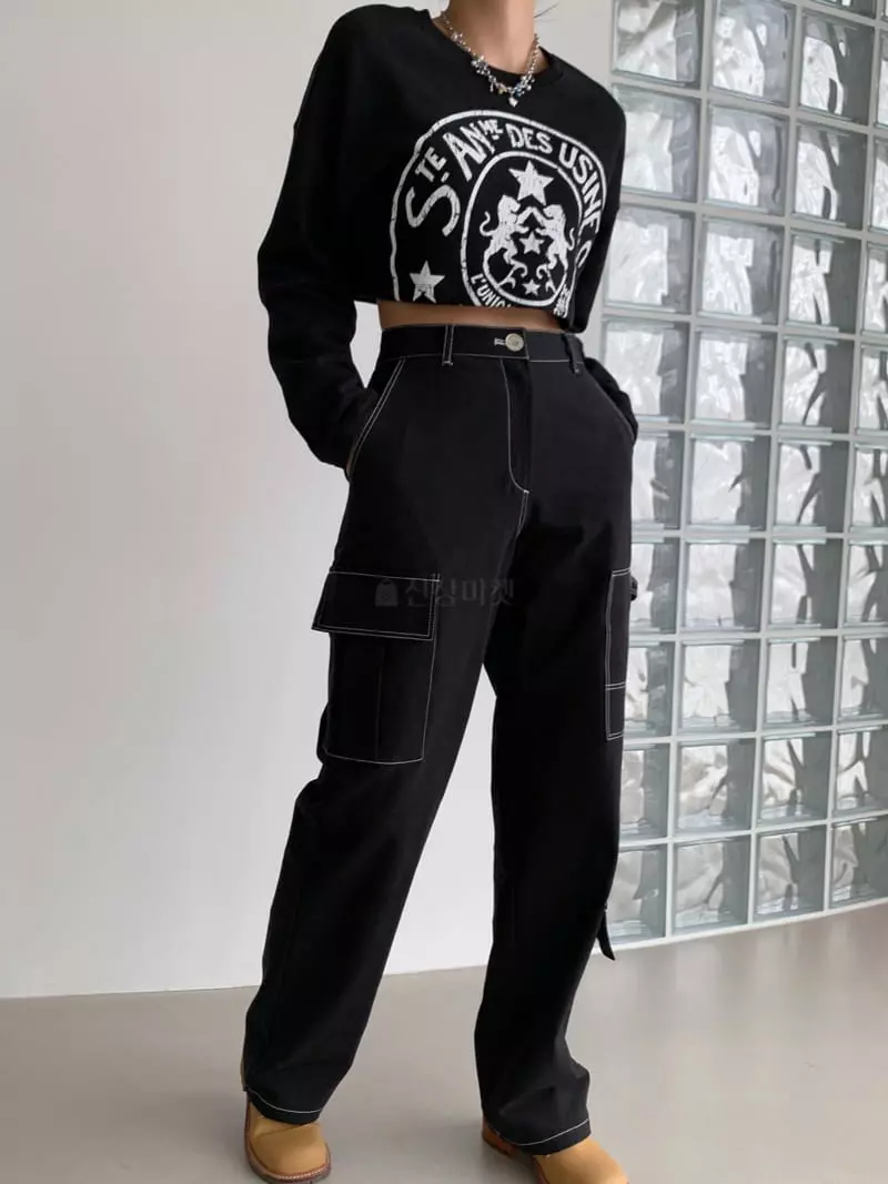 Feffer - Korean Women Fashion - #thatsdarling - Half Crop Sweatshirt - 5