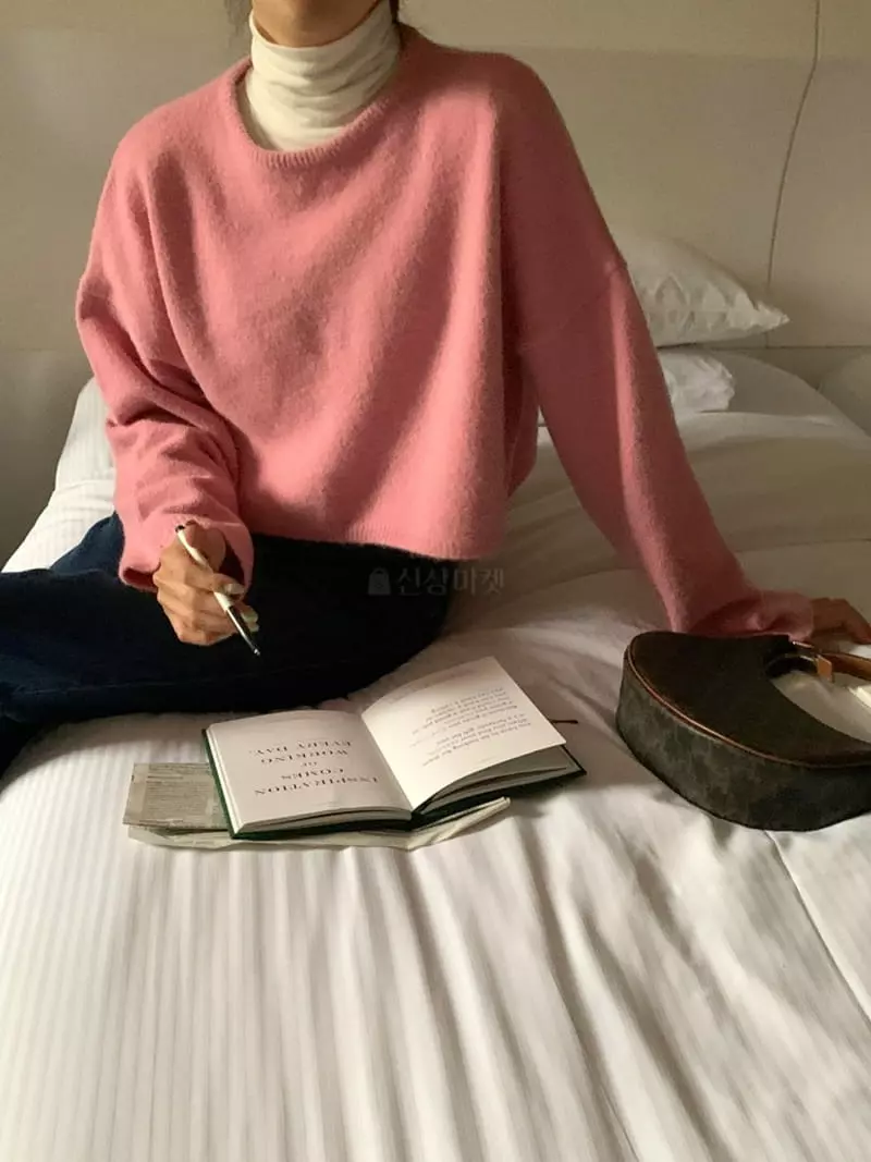 Ff - Korean Women Fashion - #momslook - Simple Knit Tee