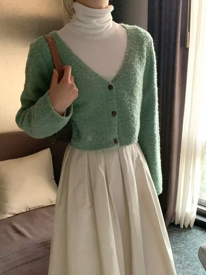 Ff - Korean Women Fashion - #momslook - Y Bookle Cardigan - 2