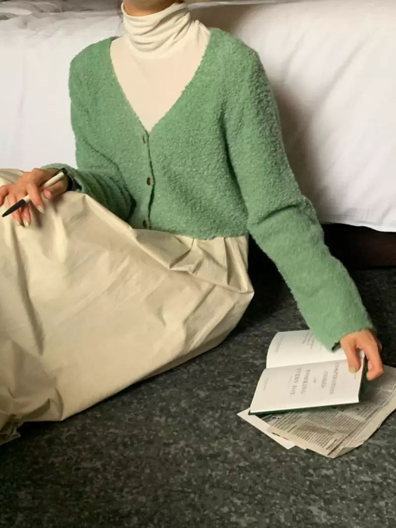 Ff - Korean Women Fashion - #womensfashion - Y Bookle Cardigan - 4