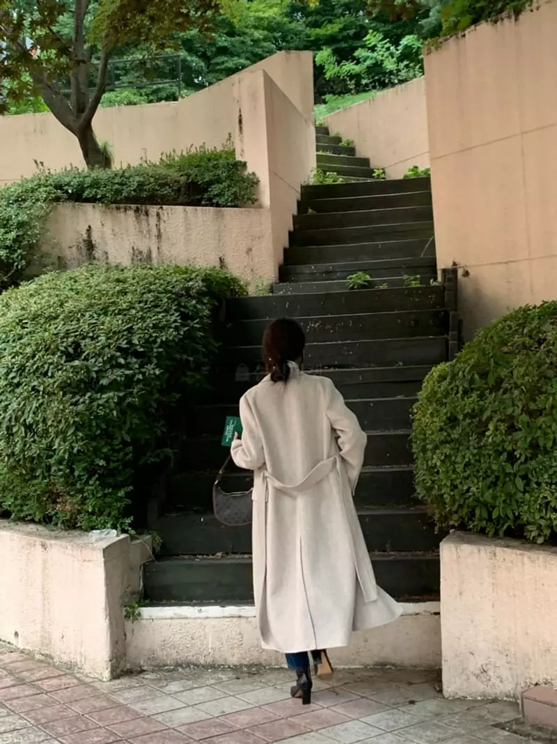 Ff - Korean Women Fashion - #momslook - Double Herringbone Coat - 5
