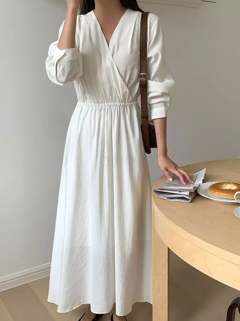 Ff - Korean Women Fashion - #momslook - Maco Wrap One-piece - 5