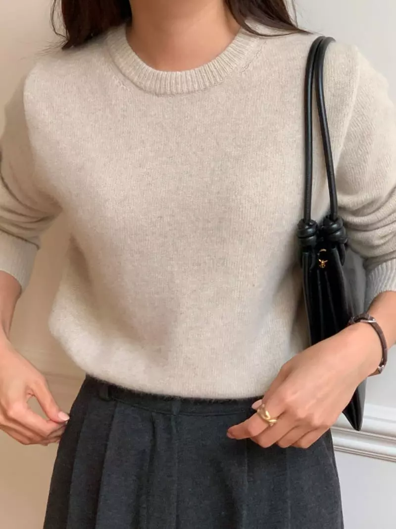 Ff - Korean Women Fashion - #momslook - Racoon Pine Knit Tee - 9