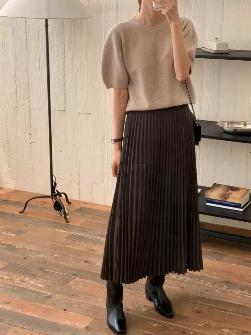 Ff - Korean Women Fashion - #restrostyle - Wrinke Skirt