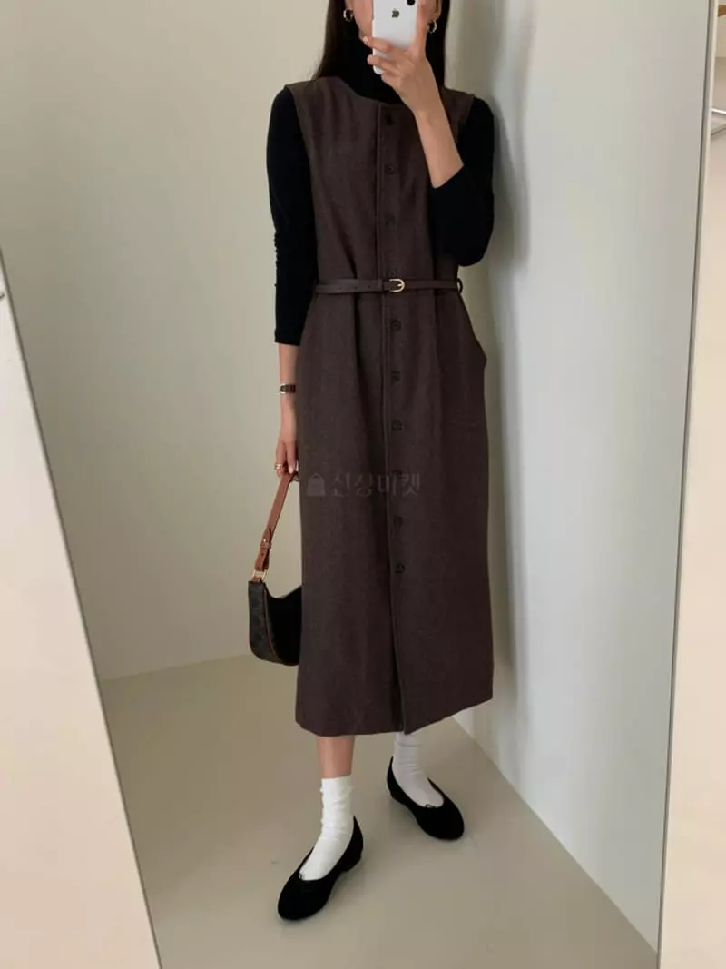 Ff - Korean Women Fashion - #restrostyle - Belt One-piece - 3