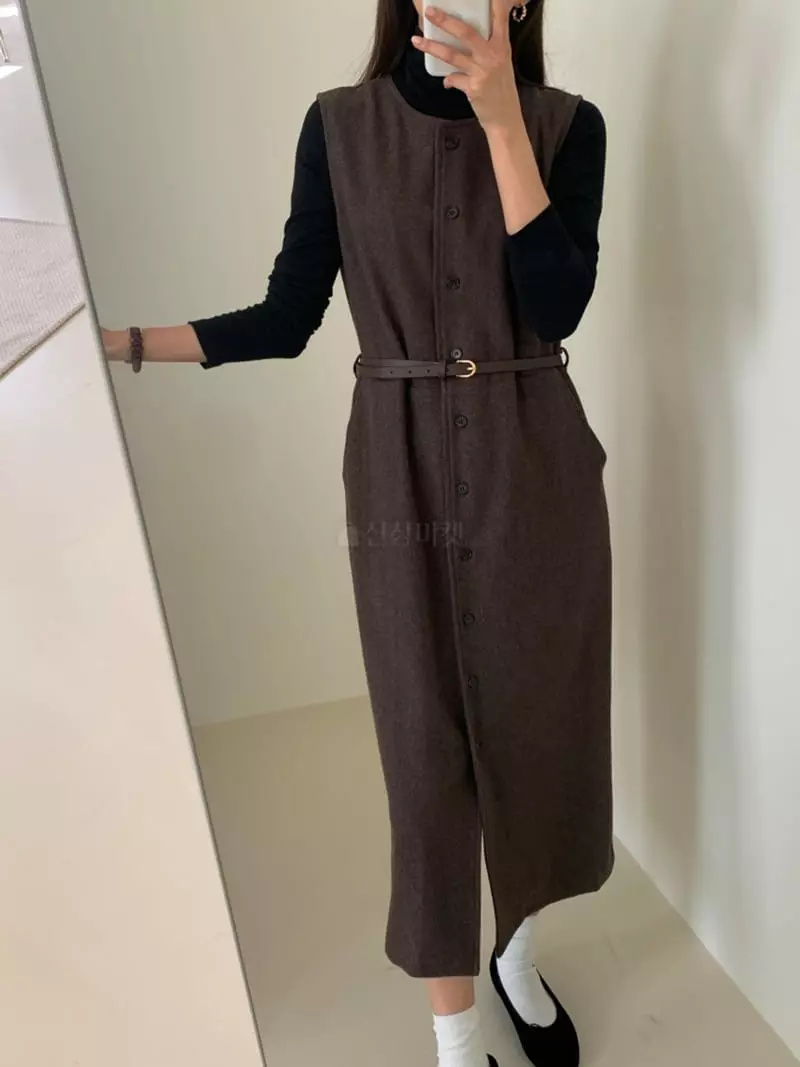 Ff - Korean Women Fashion - #restrostyle - Belt One-piece - 4