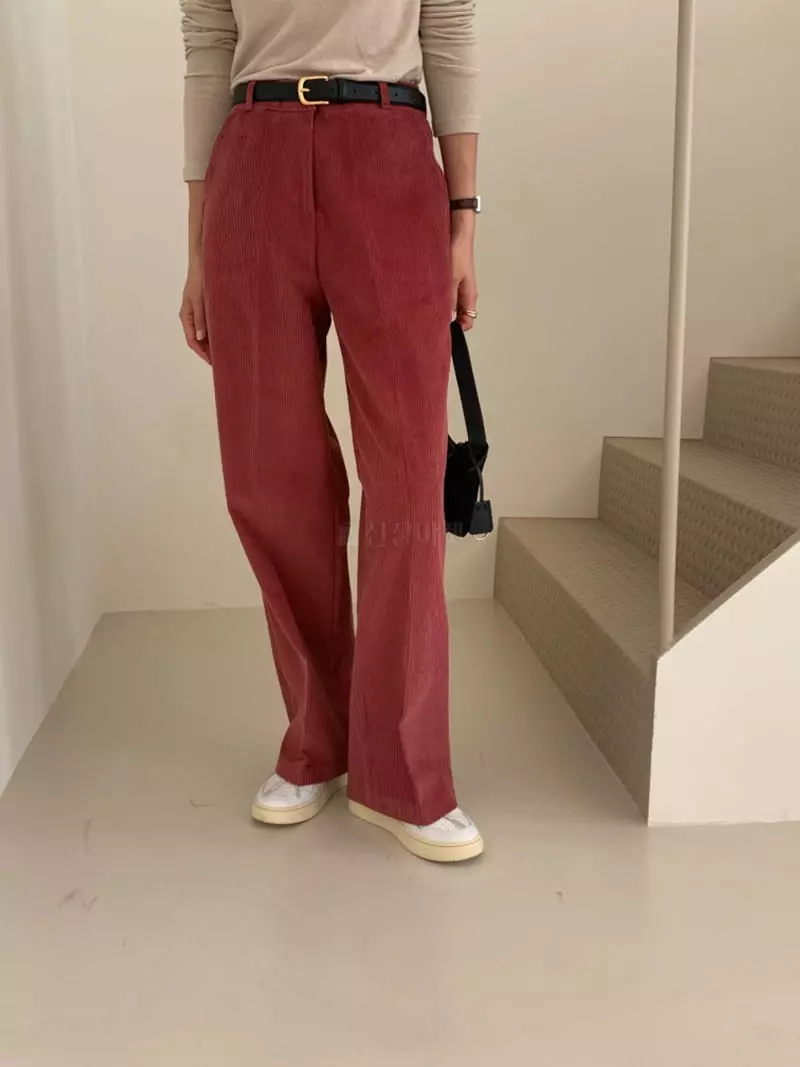 Ff - Korean Women Fashion - #thatsdarling - Corduroy Pants - 5