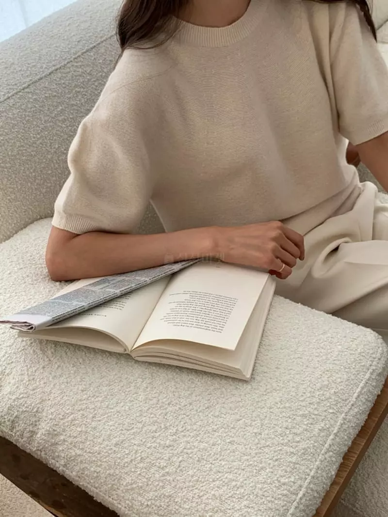 Ff - Korean Women Fashion - #vintageinspired - Whole Gament Knit Tee - 9