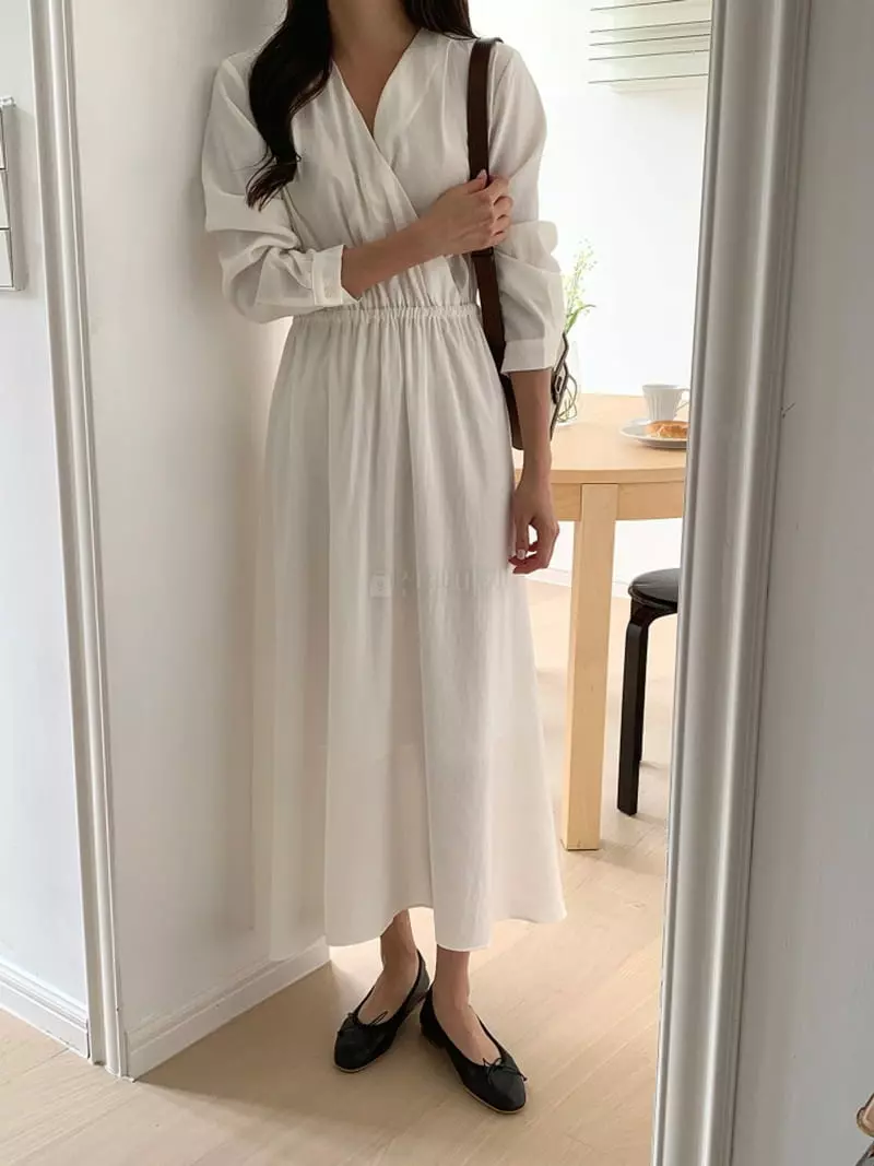 Ff - Korean Women Fashion - #vintageinspired - Maco Wrap One-piece - 8