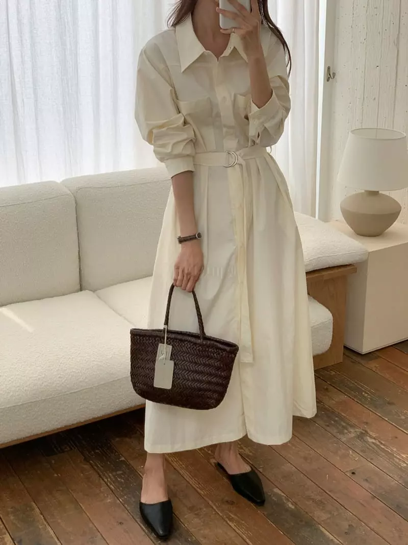 Ff - Korean Women Fashion - #vintageinspired - Plum One-piece - 6
