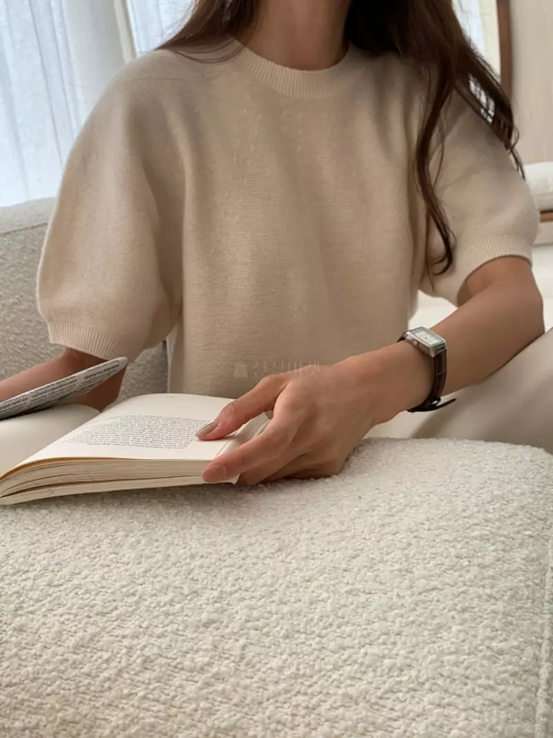 Ff - Korean Women Fashion - #vintagekidsstyle - Whole Gament Knit Tee - 10