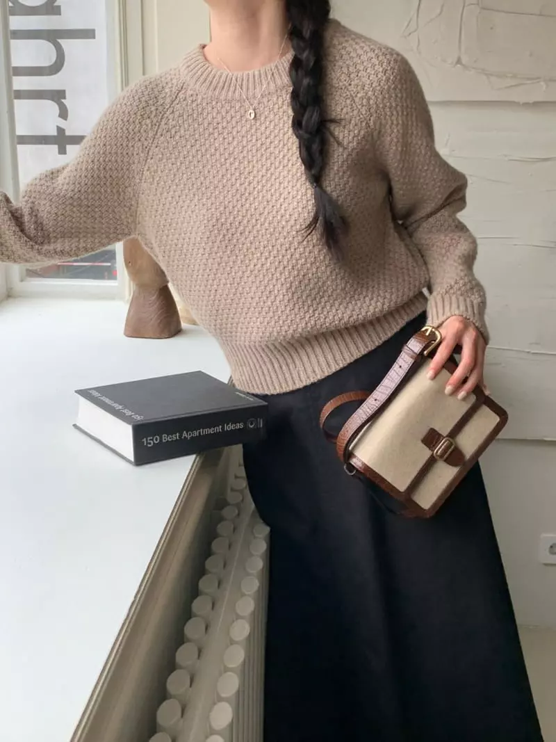 Ff - Korean Women Fashion - #momslook - DO Knit Tee - 4
