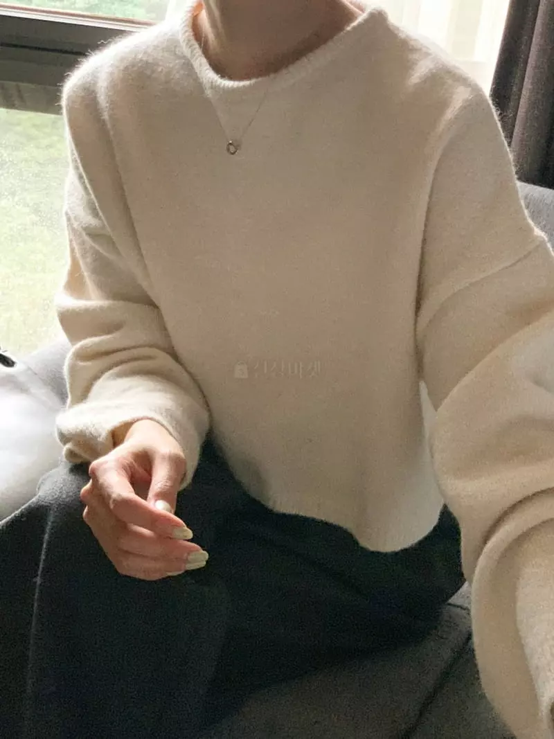 Ff - Korean Women Fashion - #womensfashion - Simple Knit Tee - 12