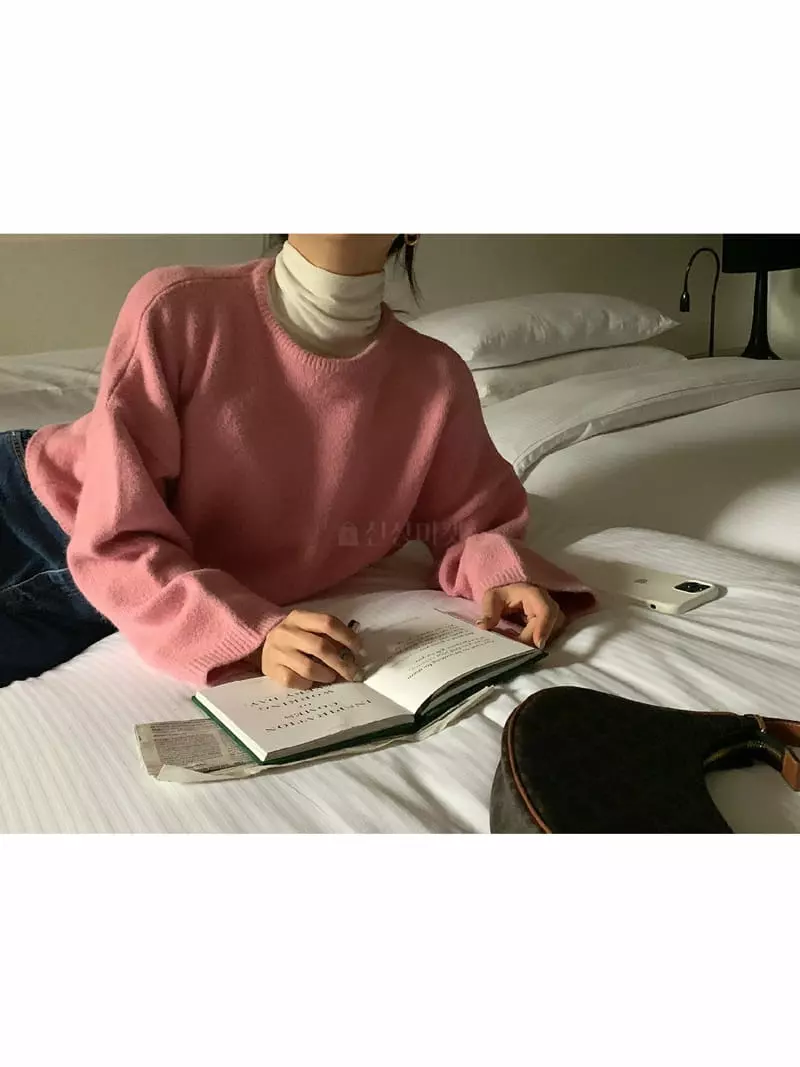 Ff - Korean Women Fashion - #womensfashion - Simple Knit Tee - 2