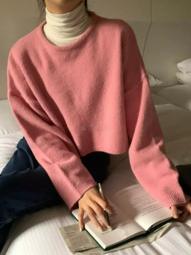 Ff - Korean Women Fashion - #momslook - Simple Knit Tee - 4
