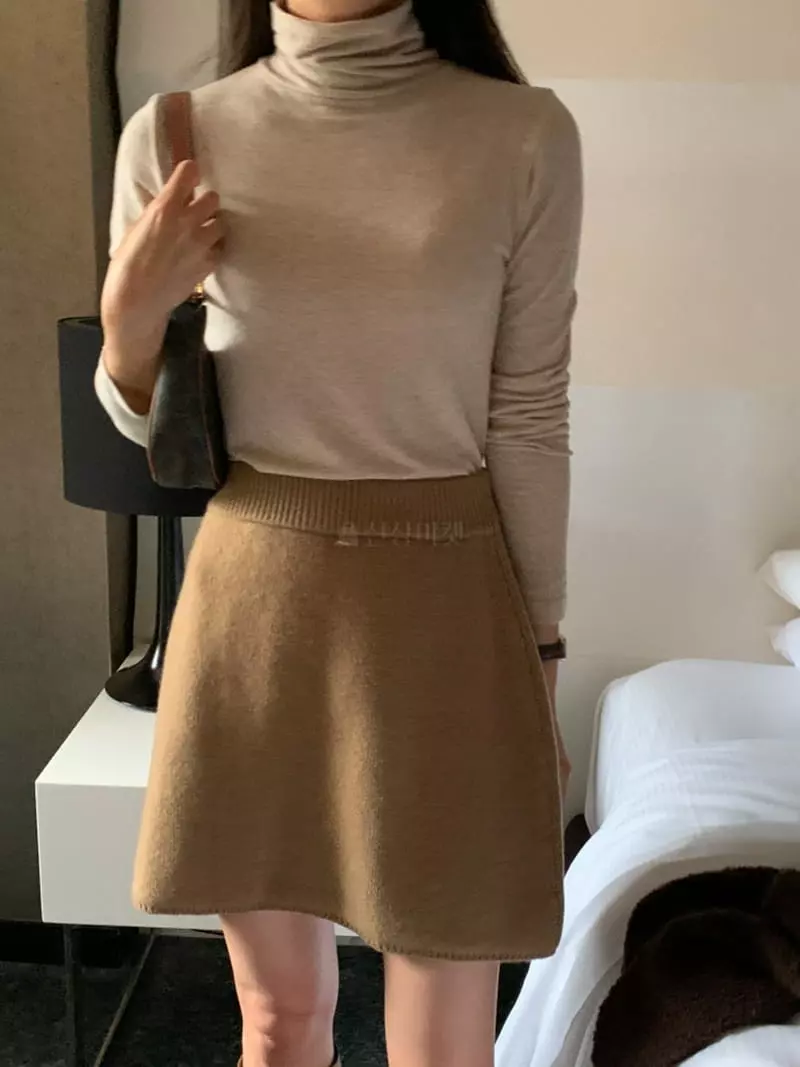 Ff - Korean Women Fashion - #womensfashion - Soft Turtleneck Tee - 12